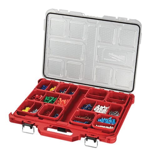 Milwaukee® PACKOUT™ 48-22-8431 Low Profile Tool Organizer, 2.52 in H x 16.38 in W x 19.76 in D, Polymer, Red